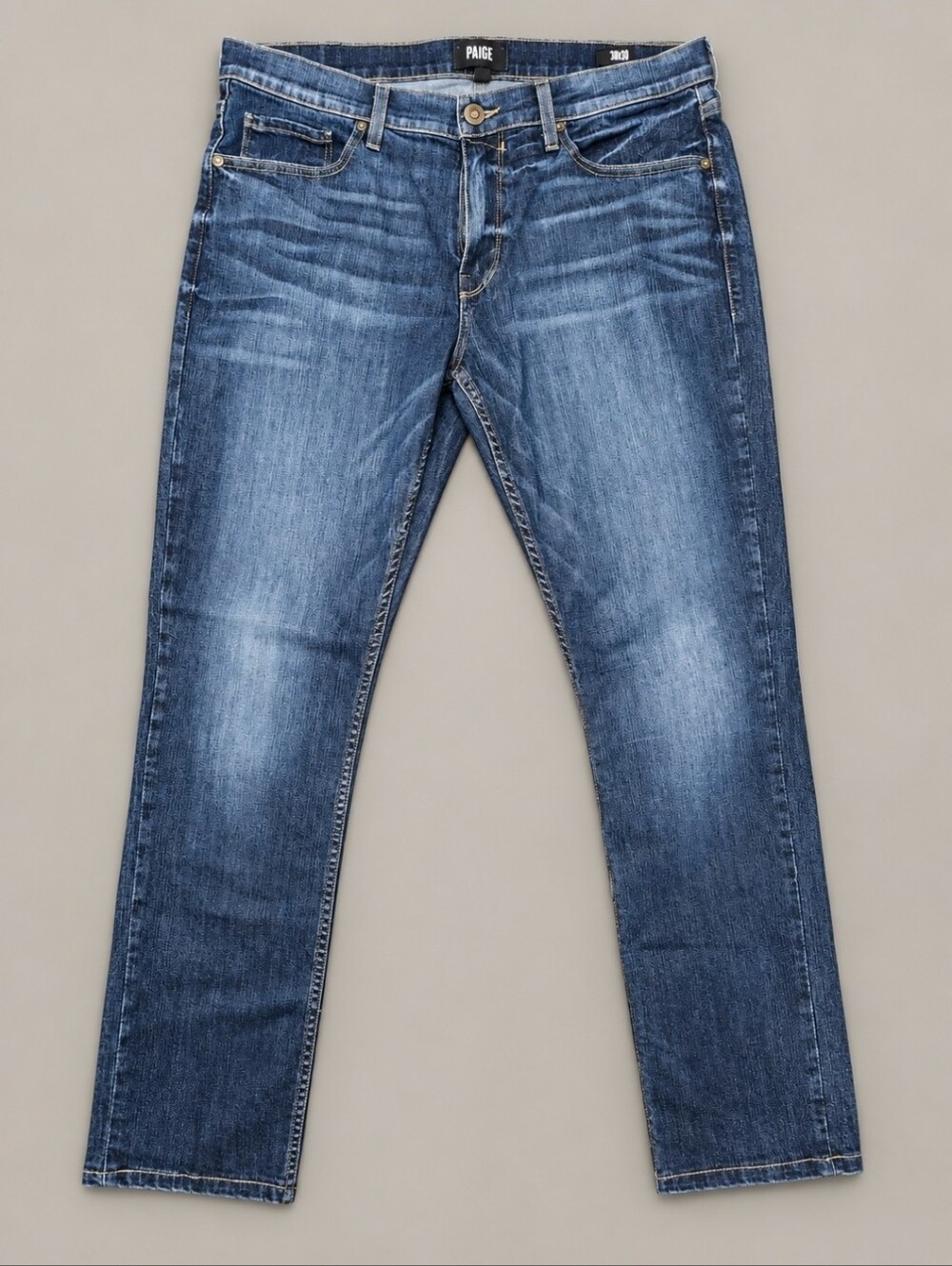 PAIGE Lennox Jerry Wash Mens 34 Cotton Rich Stretch Jeans Made USA